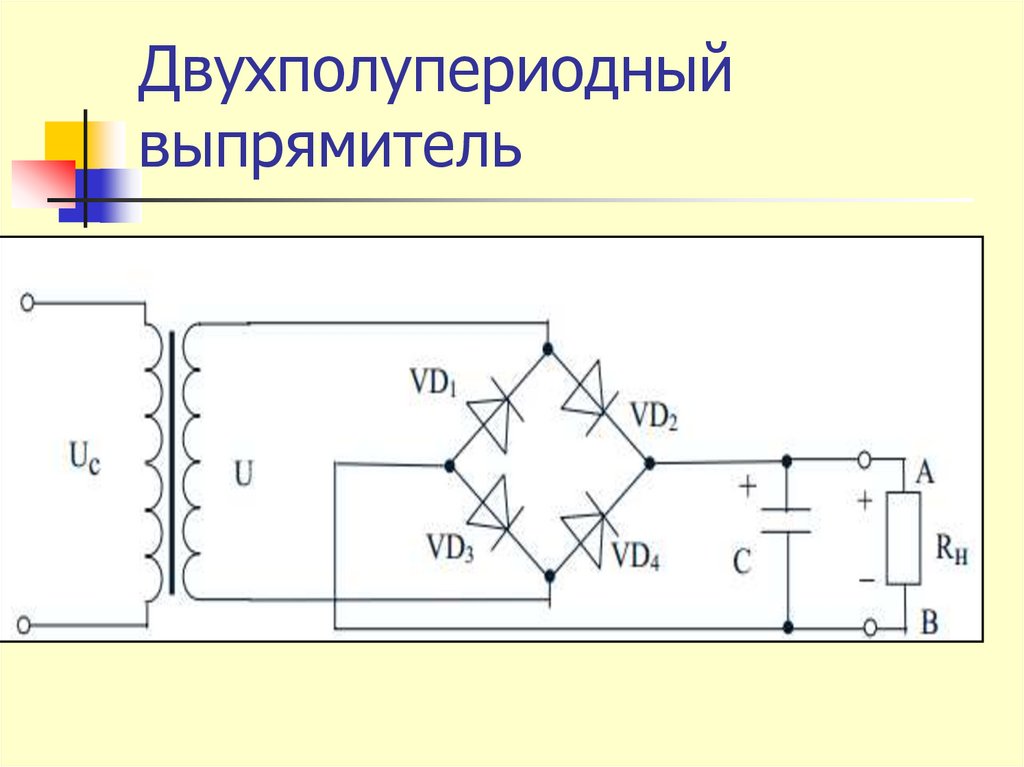 Какие схемы двухполупериодных выпрямителей вам известны опишите принцип их работы