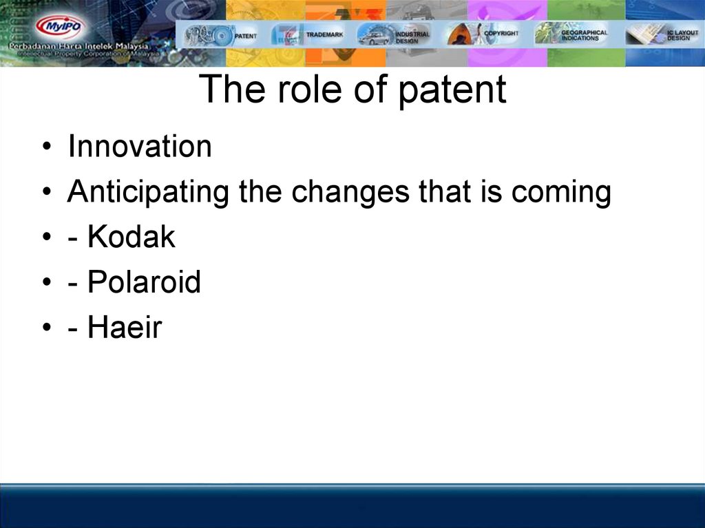 The role of patent