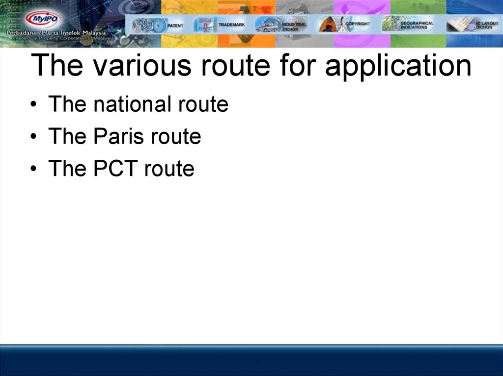The various route for application