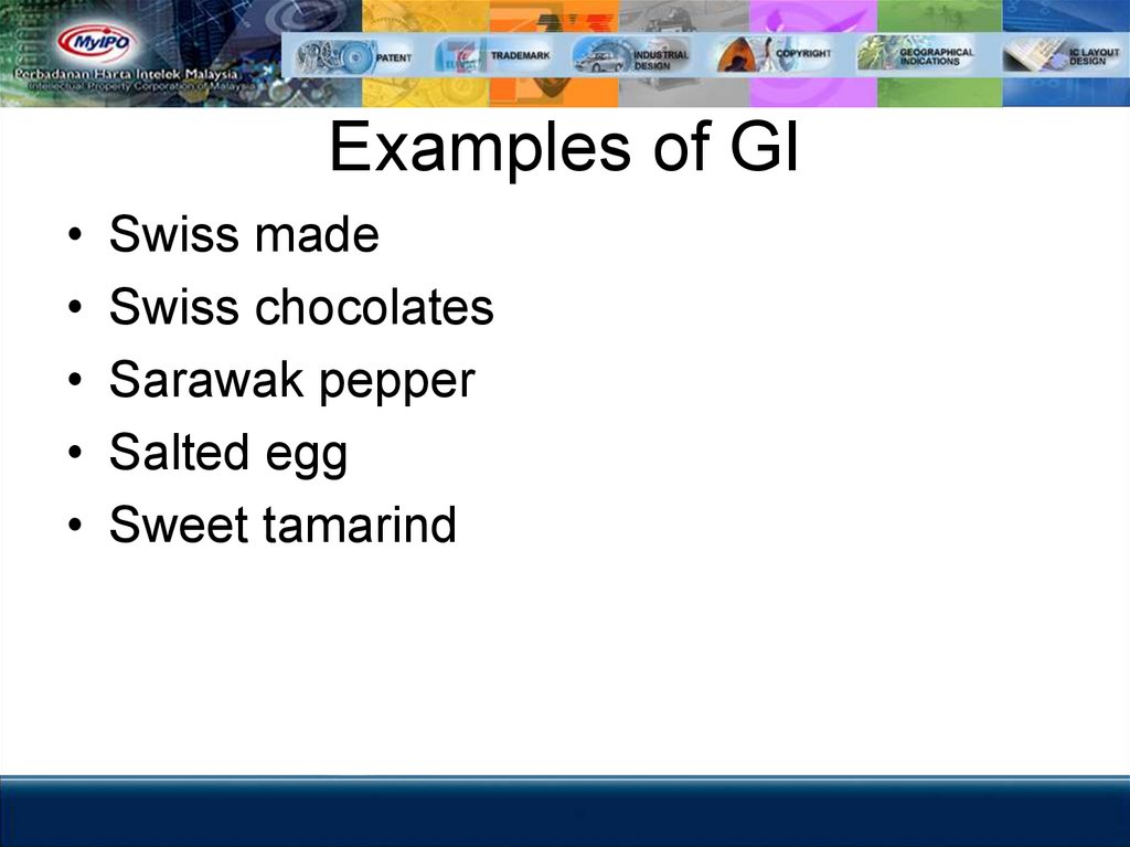 Examples of GI