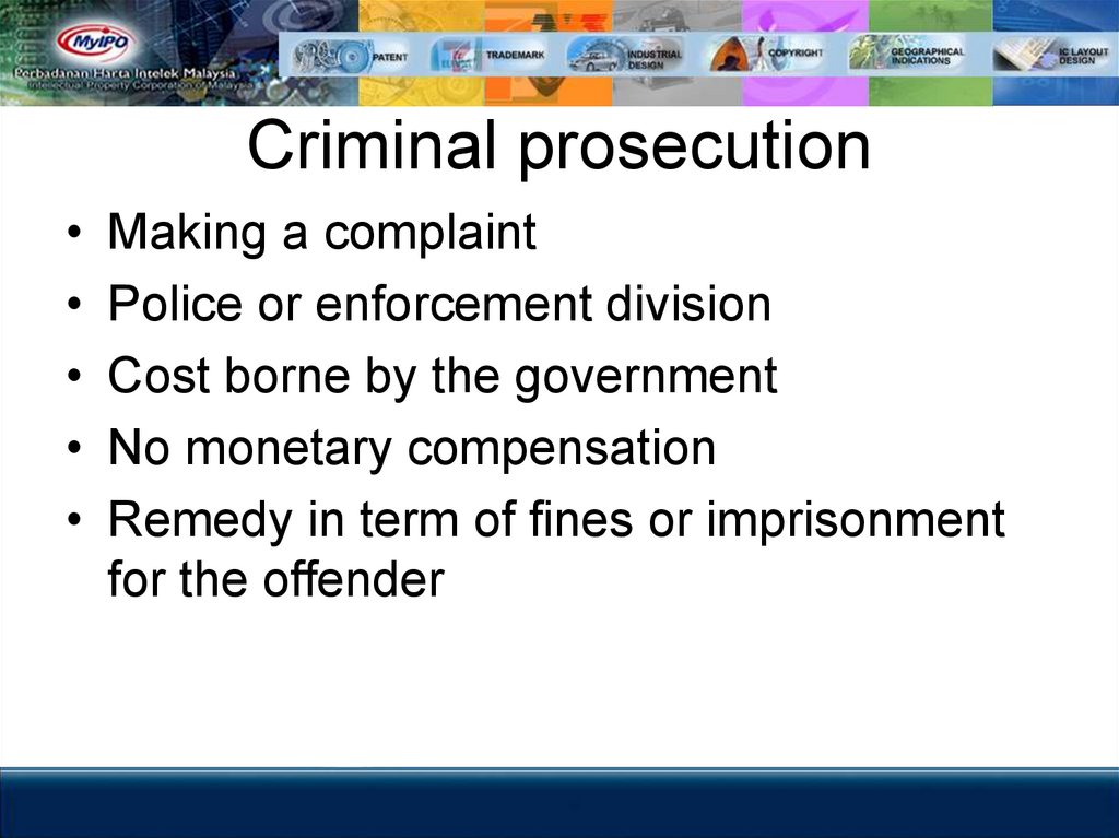Criminal prosecution