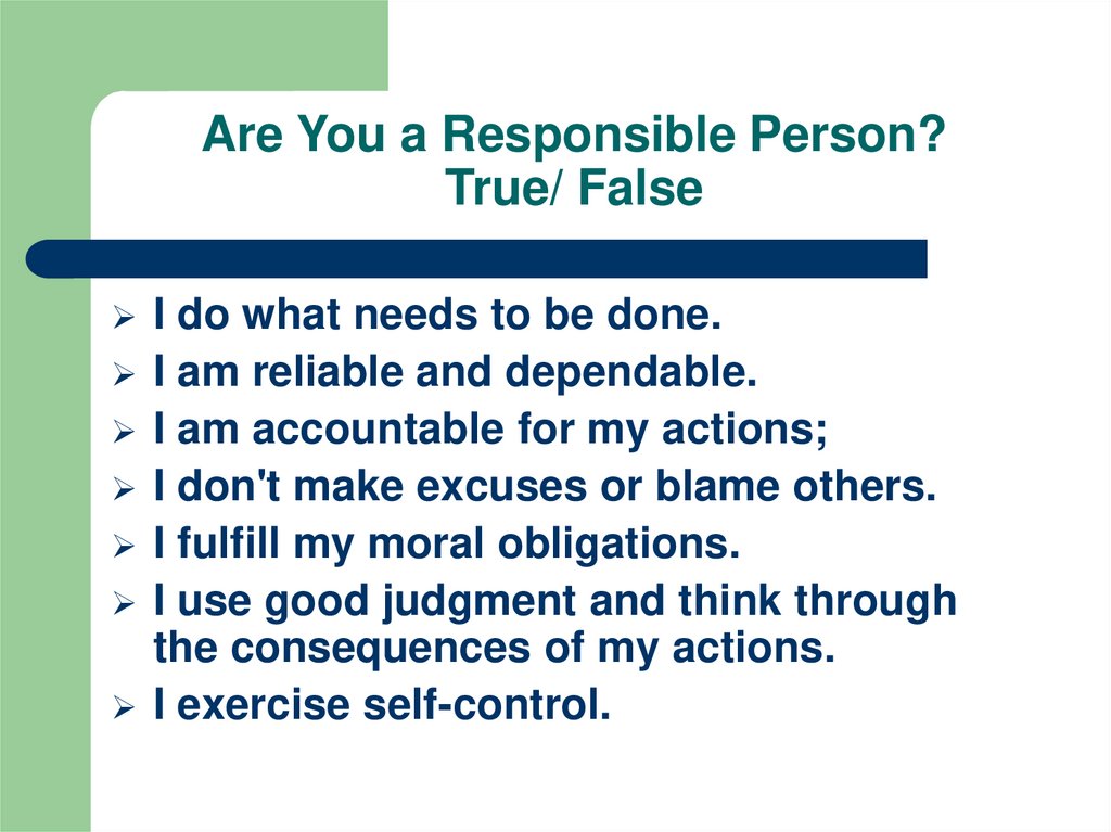 Responsible person