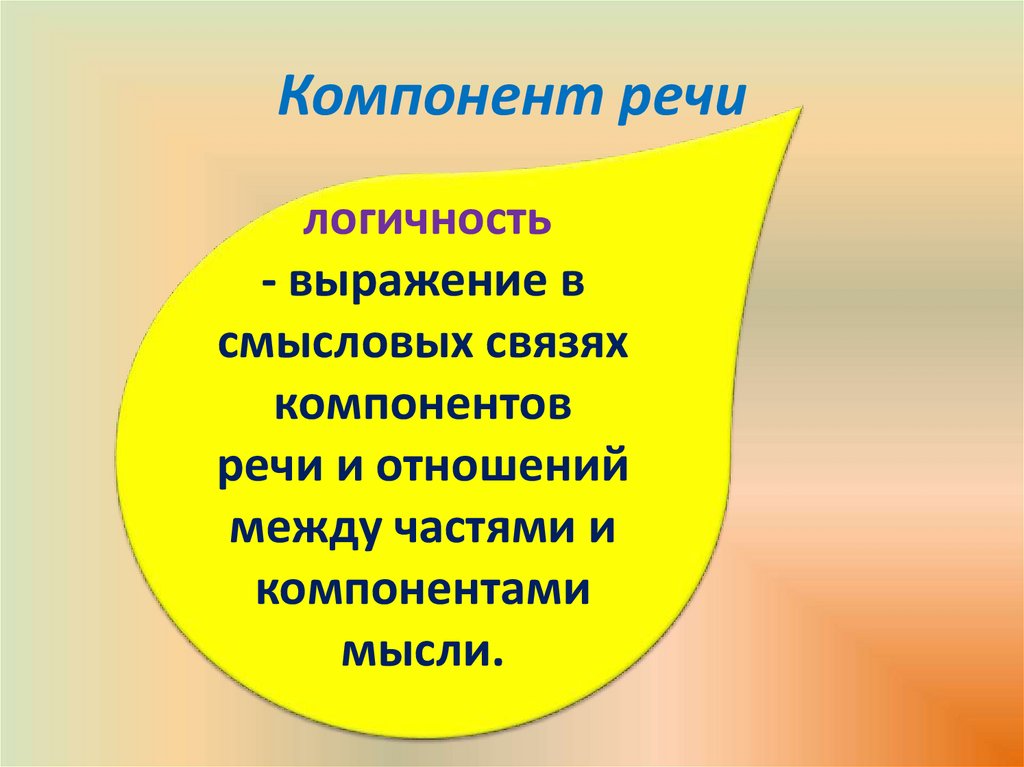 Компонент речи