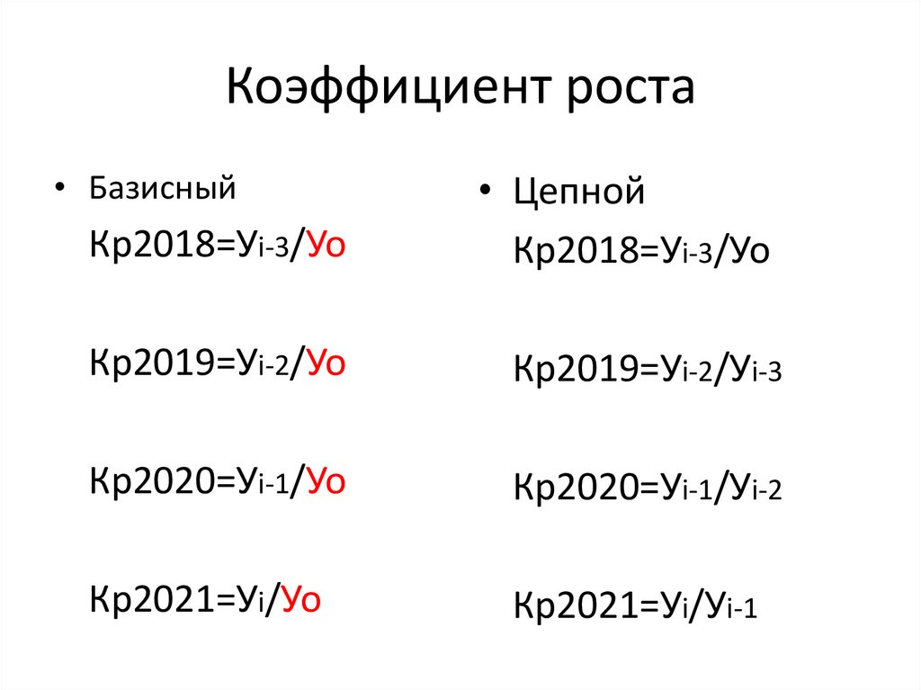 Аналитические показатели прироста и роста - презентация онлайн