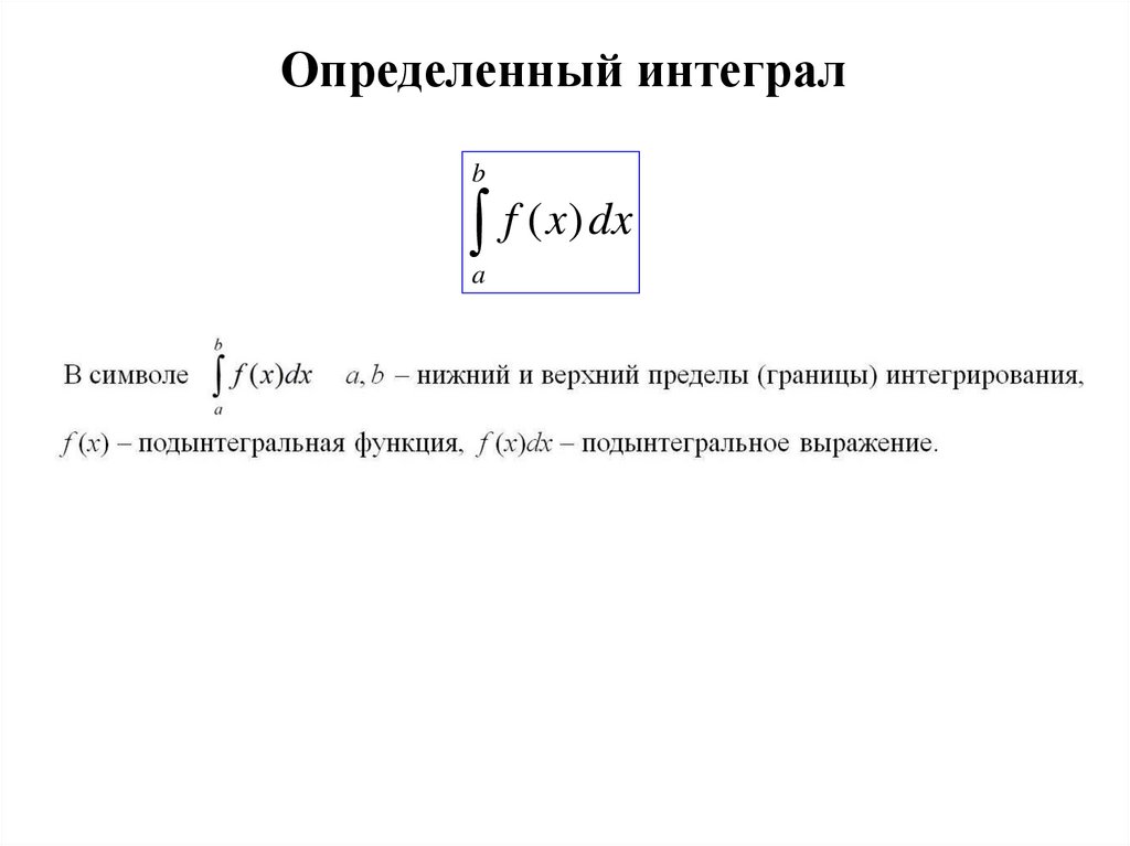 Применение определенного интеграла презентация