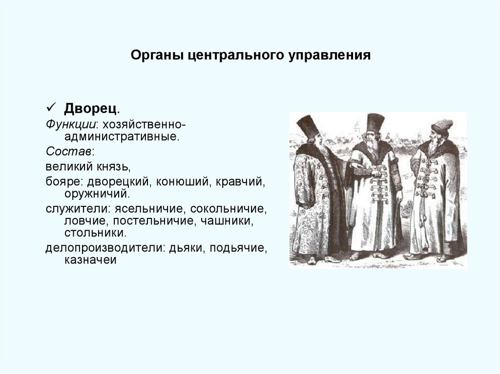 Органы центрального управления