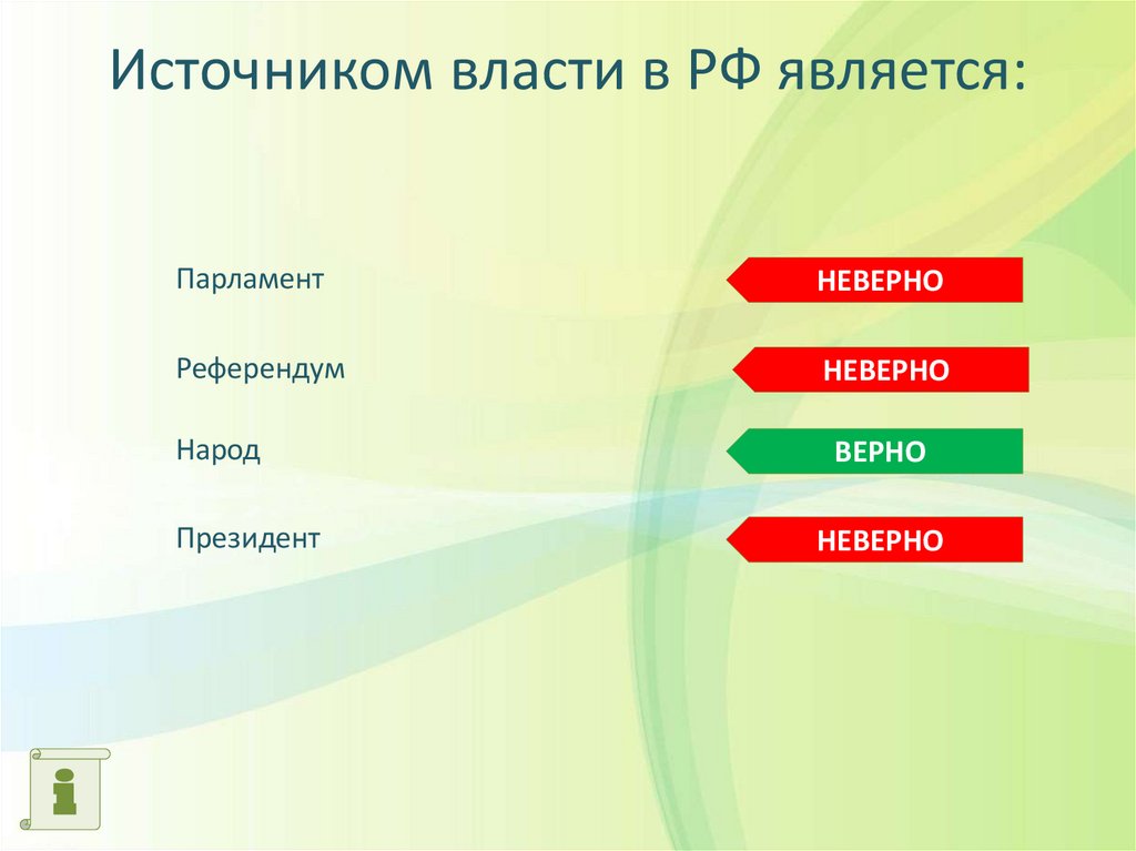 Источник власти в РФ. Источники власти.