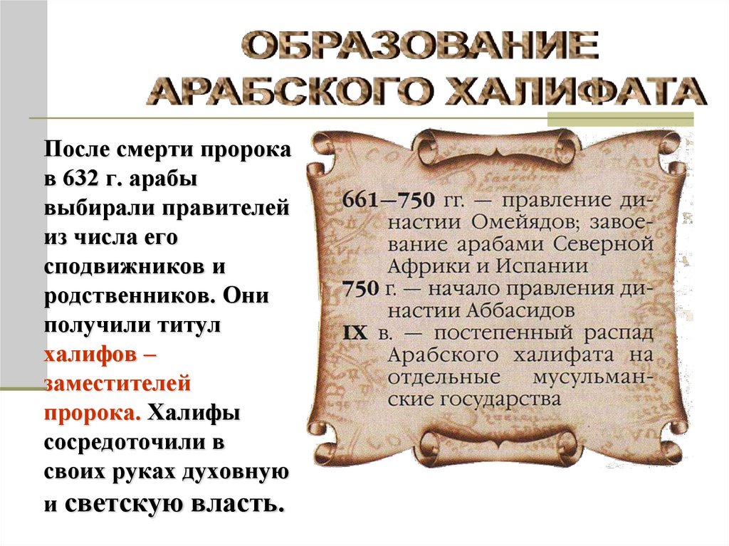 Арабский халифат - презентация онлайн