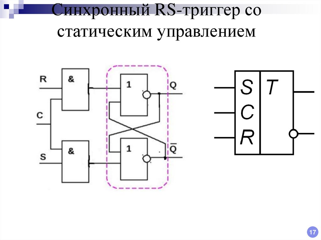 Рс триггер схема