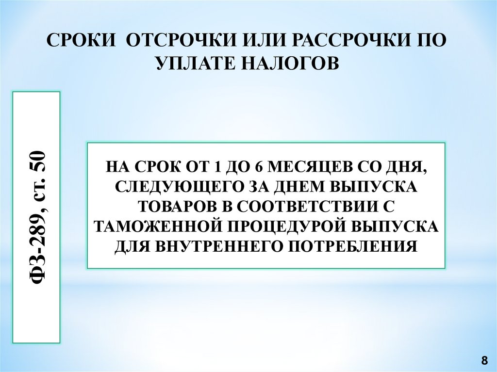 Формы уплаты таможенных пошлин. Таможенная пошлина налоговый период.