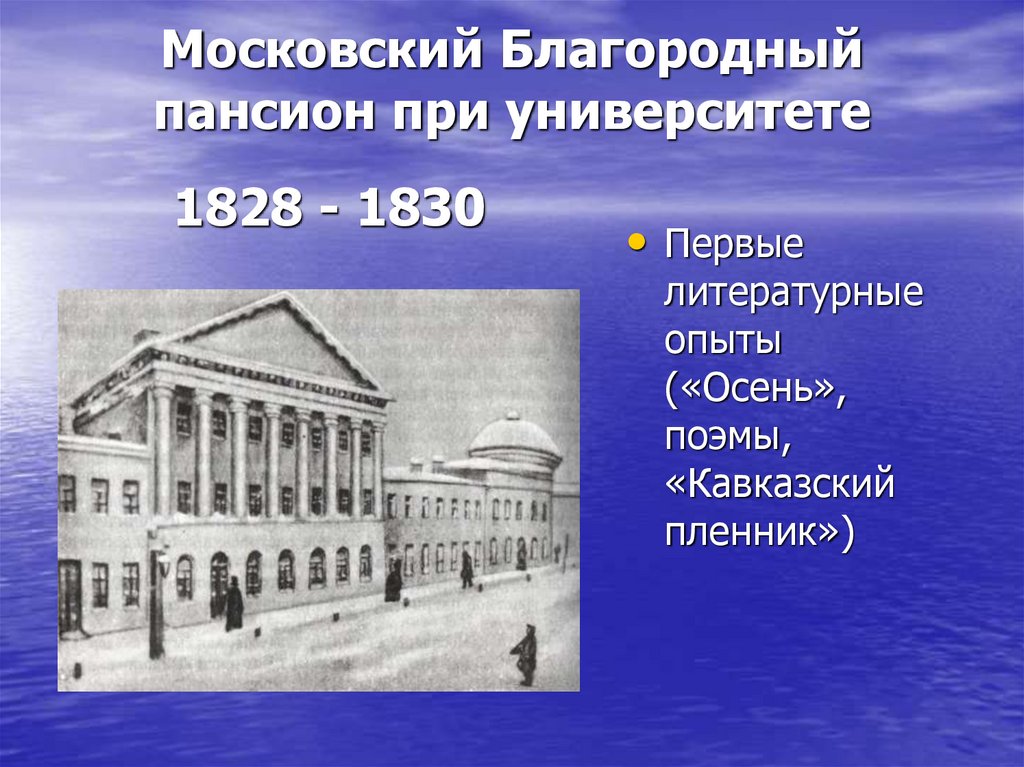 Московский Благородный пансион при университете