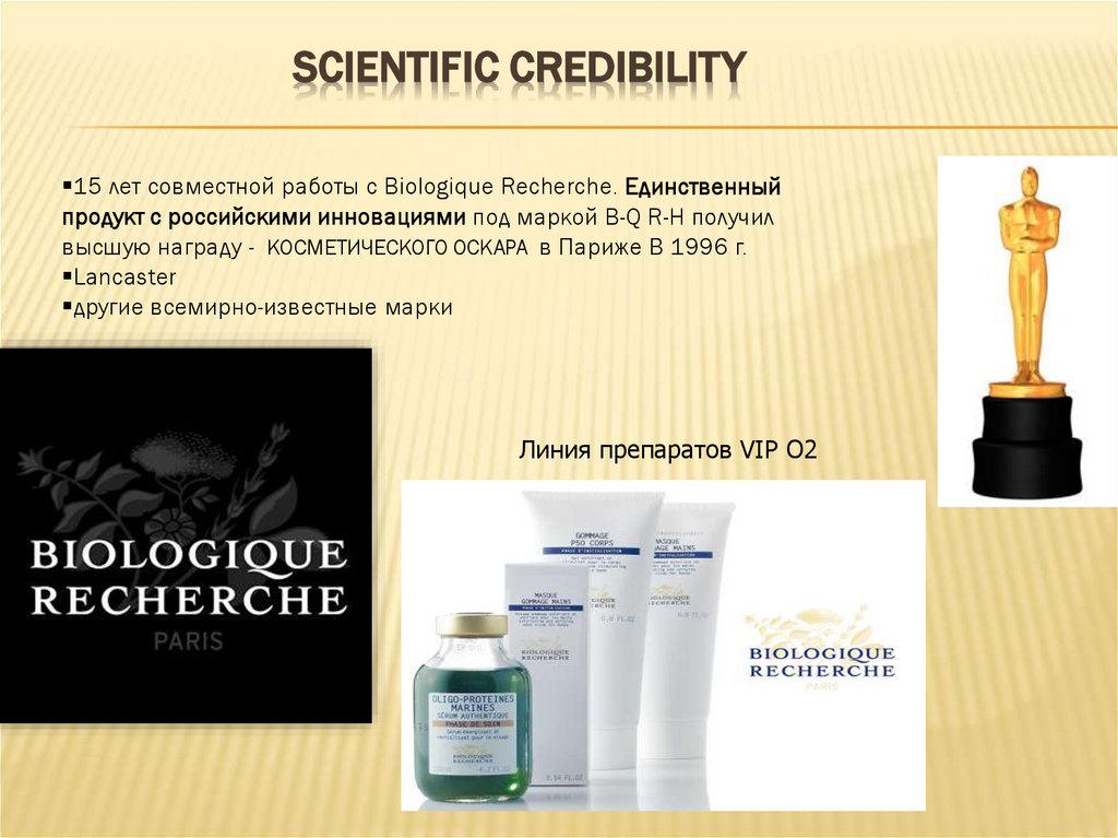 SCIENTIFIC CREDIBILITY
