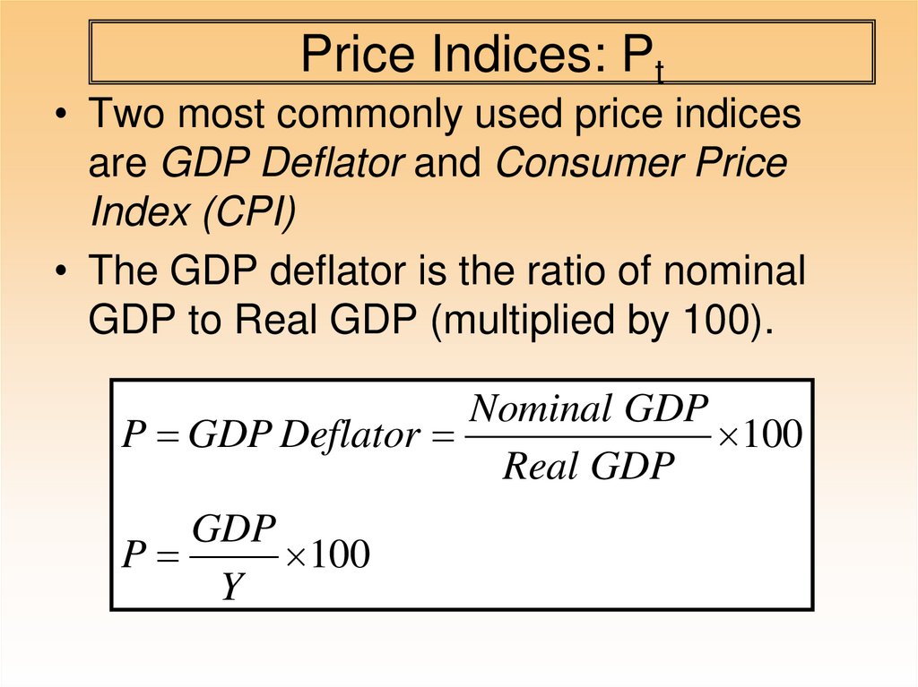 Price Indices: Pt