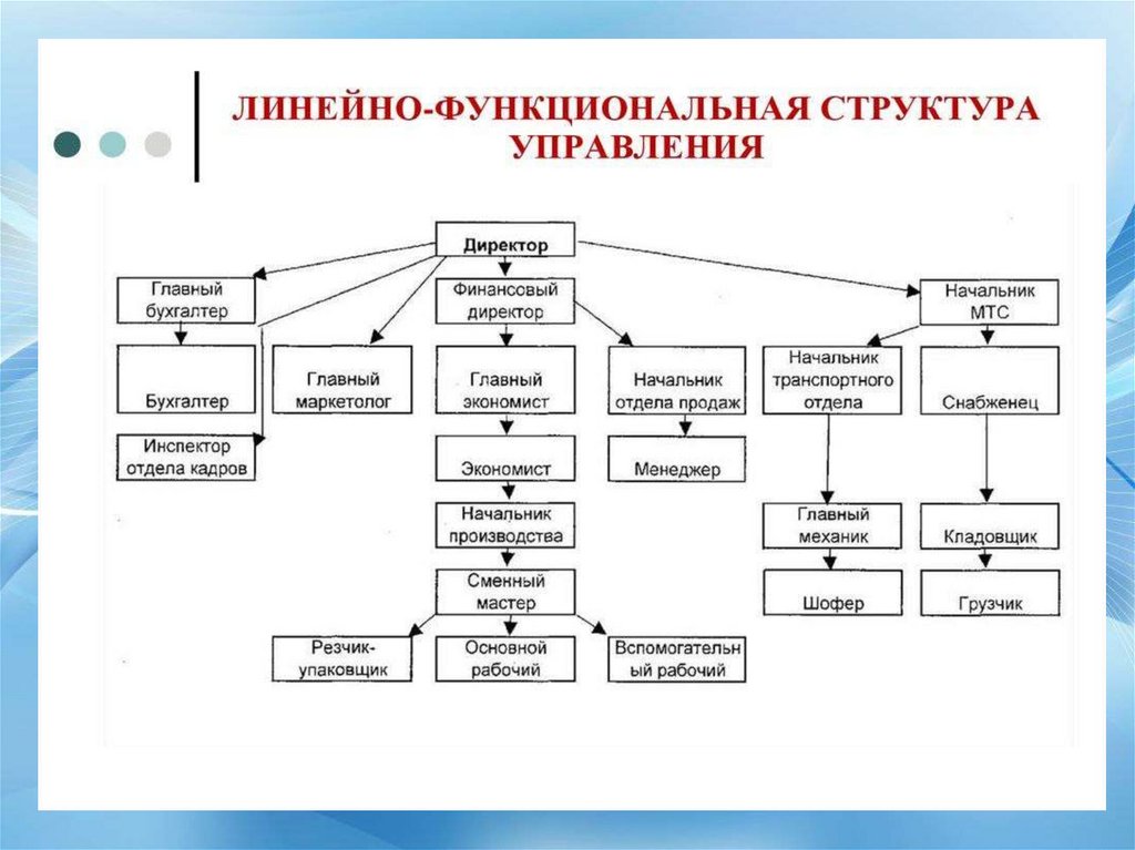 Схема линейно функциональная структура управления ресторана