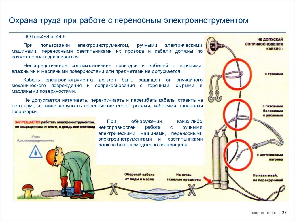 Работа вблизи действующего оборудования