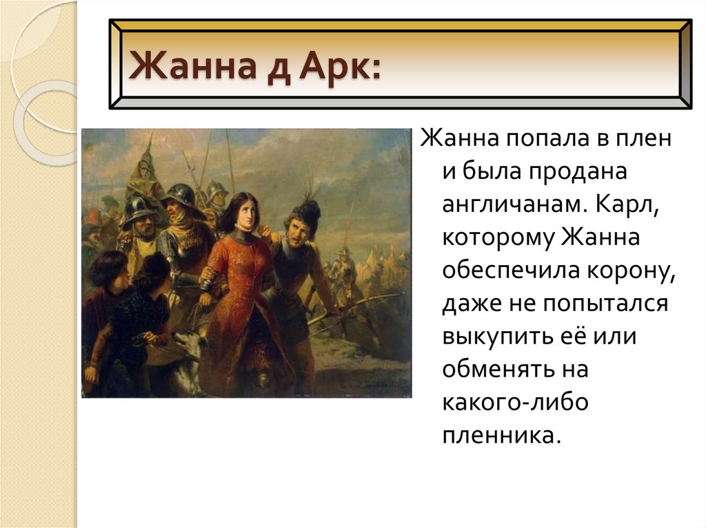 История 6 класс столетняя. Презентация по истории Столетняя война 6 класс. Презентация по истории на тему Столетняя война 6 класс Жанна д АРК. Жанна д'АРК попала в плен. Жанна дарк попала в плен.