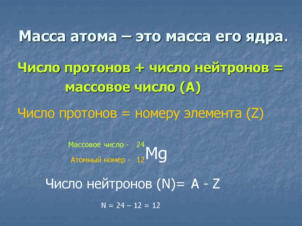 Определить относительные атомные массы элементов