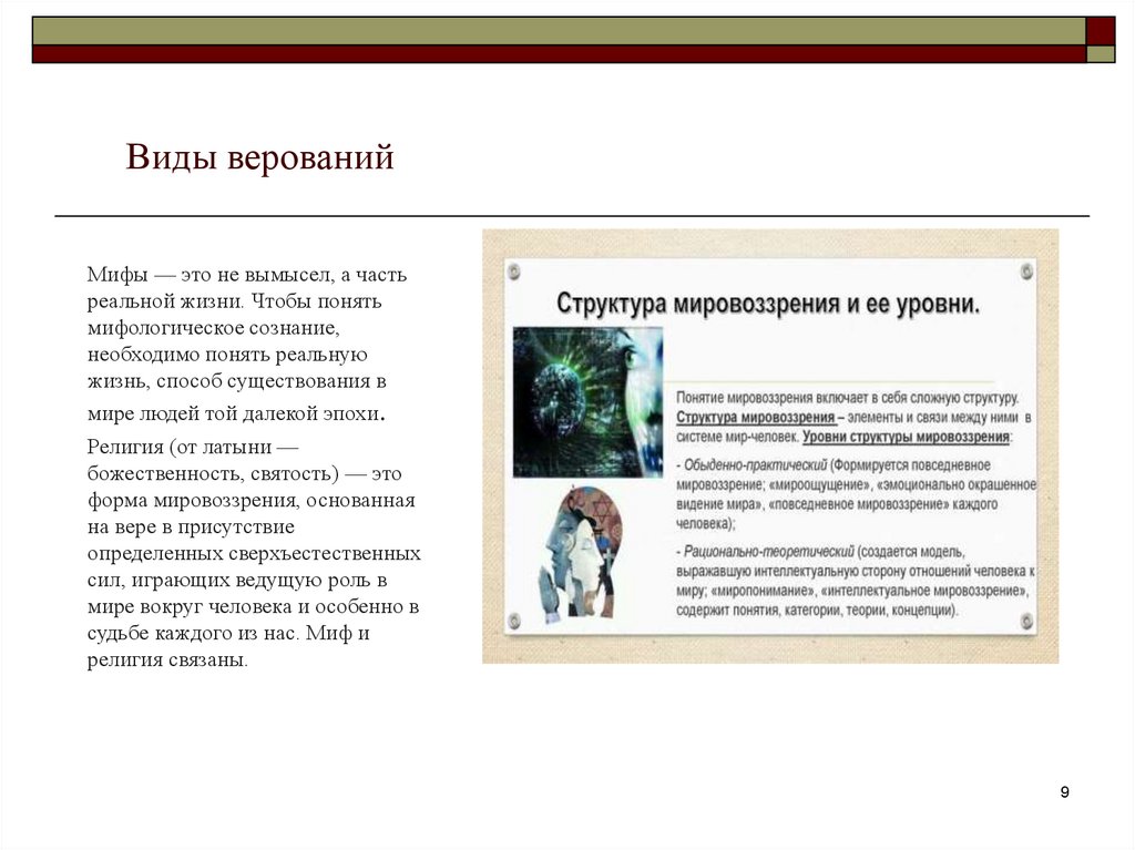 Виды верований