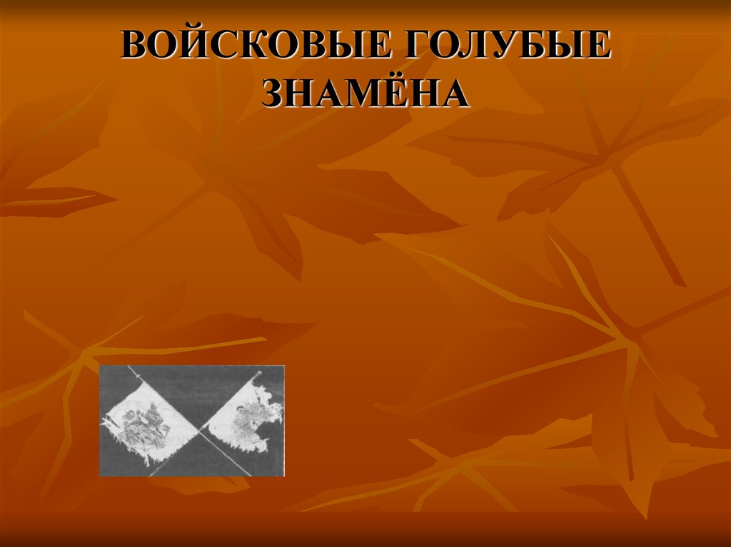 ВОЙСКОВЫЕ ГОЛУБЫЕ ЗНАМЁНА