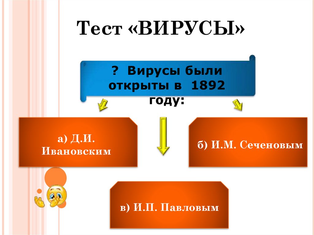 Тест вирусы с ответом