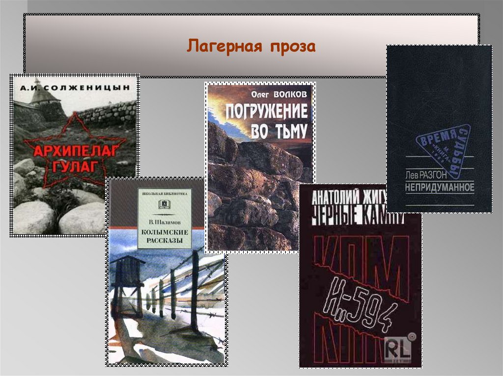 Лагерная проза в русской литературе 20 века презентация 11 класс