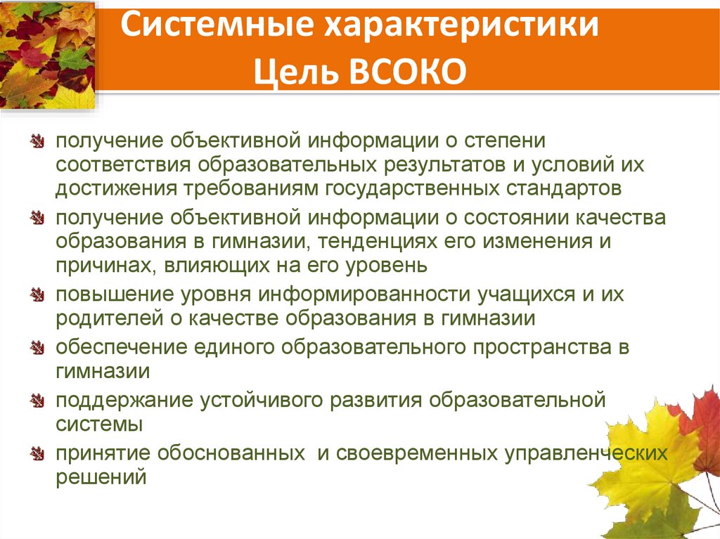 Системный характер. Характеристика системного по. Картинки ВСОКО И ВШК. Принципы ВСОКО И ВШК картинки.