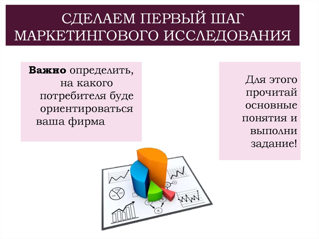 Маркетинговый шаг. Первый шаг в маркетинговом исследовании..