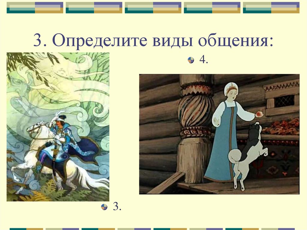 3. Определите виды общения:
