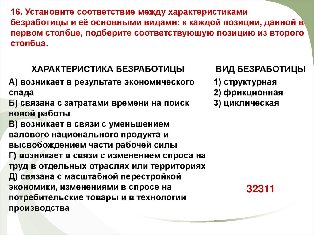 Безработица в условиях рыночной экономики план егэ обществознание