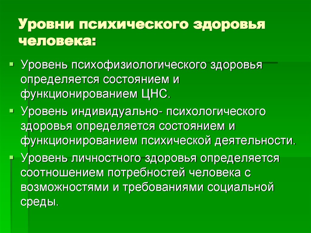 Здоровье называется. Показатели психического здоровья. Показатели психического здоровья человека. Уровни психического здоровья по Братусю.