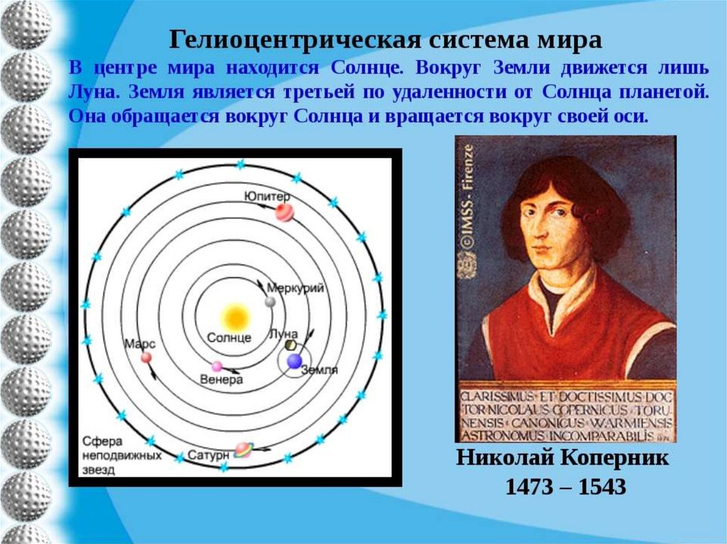 Коперник идеи. Геоцентрическая модель Николая Коперника.