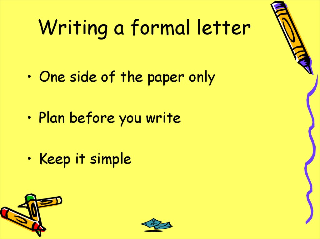 Writing a formal letter