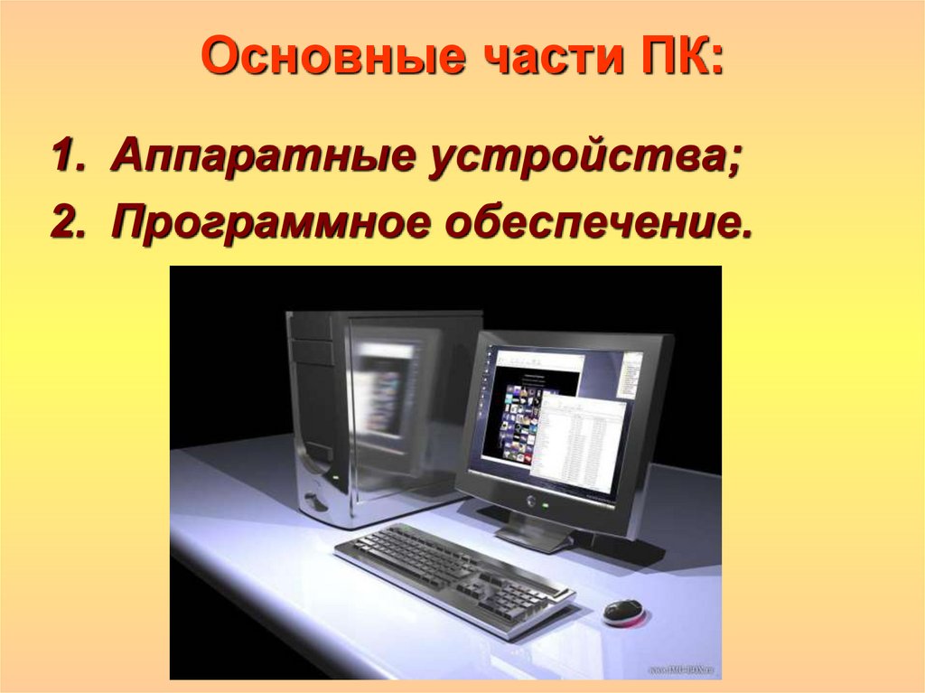 Персональный компьютер программные средства. Аппаратные устройства. Персональный компьютер информация. Персональная презентация.