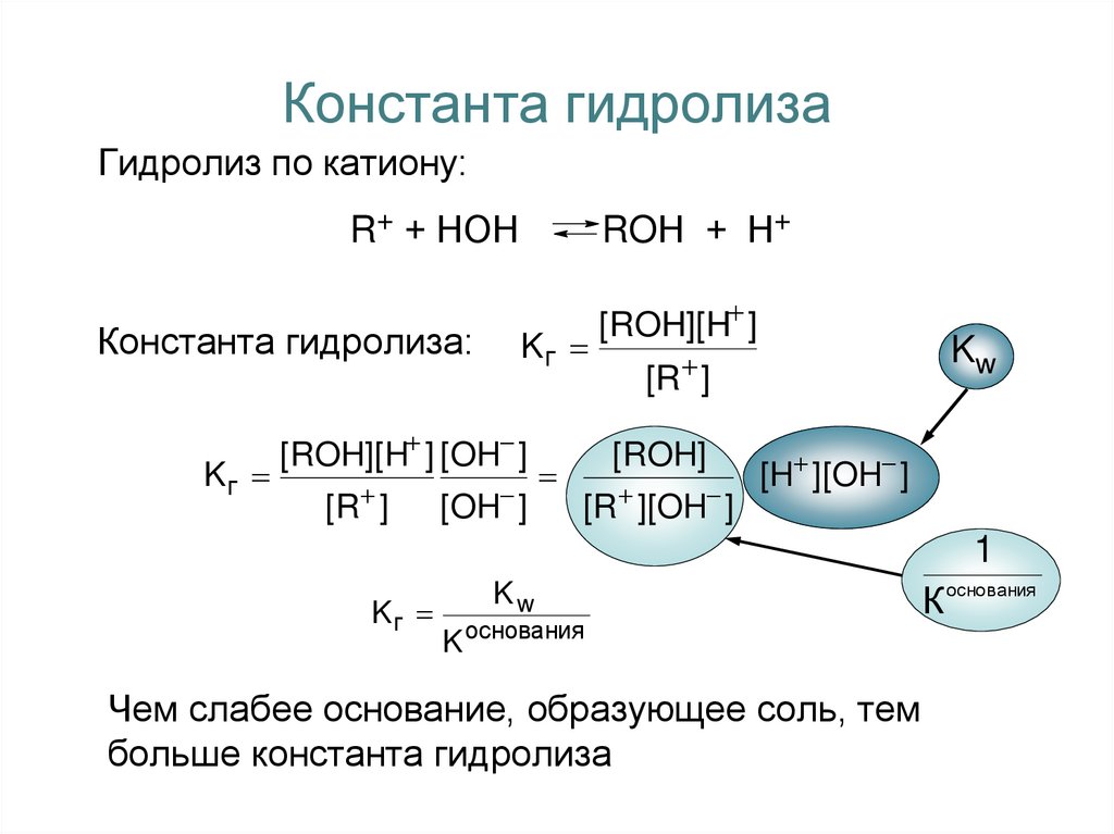 Значение гидролиза