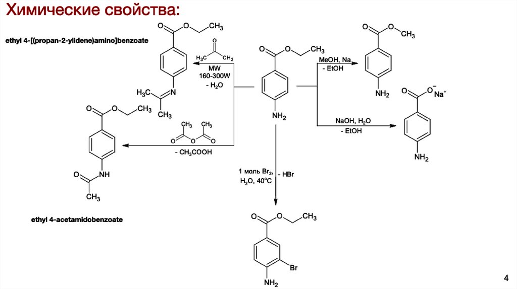 Анестезин. Химические свойства - презентация онлайн