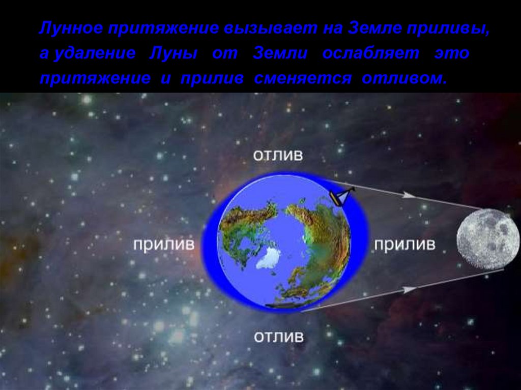 Притяжение земли. Лунные приливы и отливы на земле. Притяжение Луны приливы и отливы. Притяжение Луны к земле. Луна вызывает приливы и отливы.