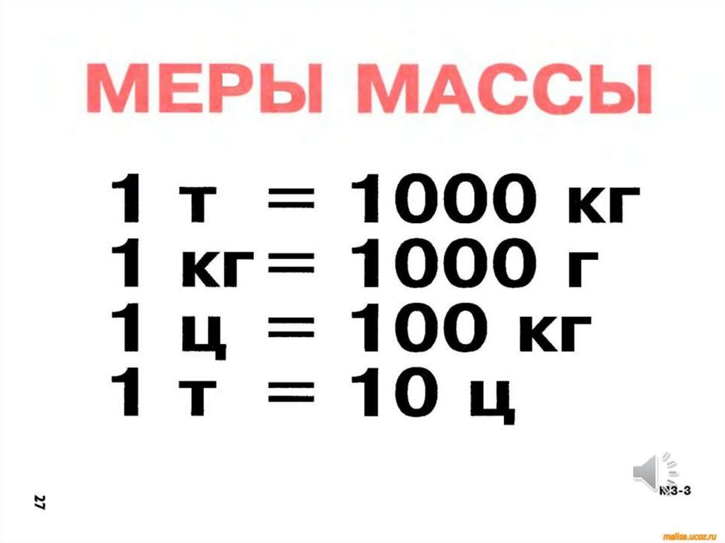 Масса. Урок 29 - презентация онлайн
