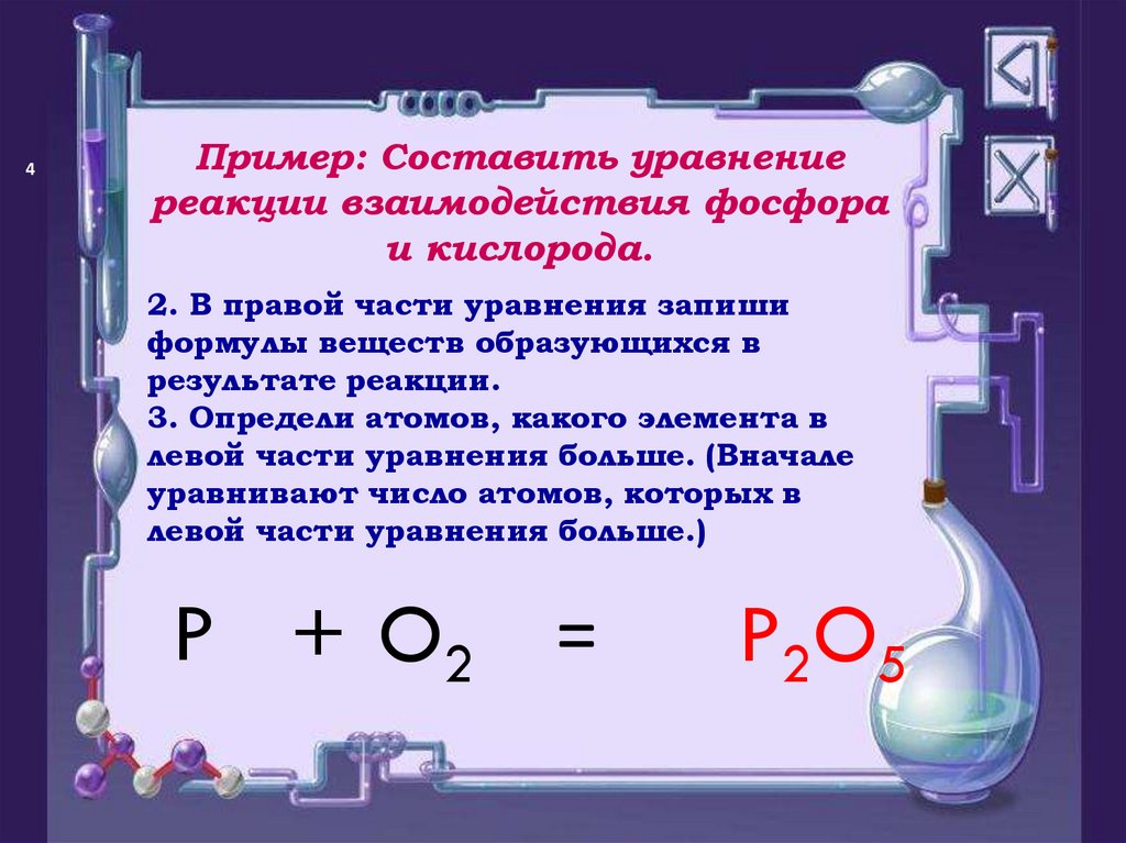 P o2 продукты реакции