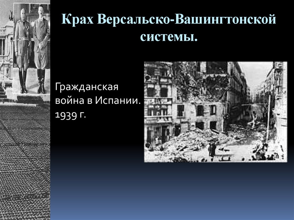 Крах Версальско-Вашингтонской системы.