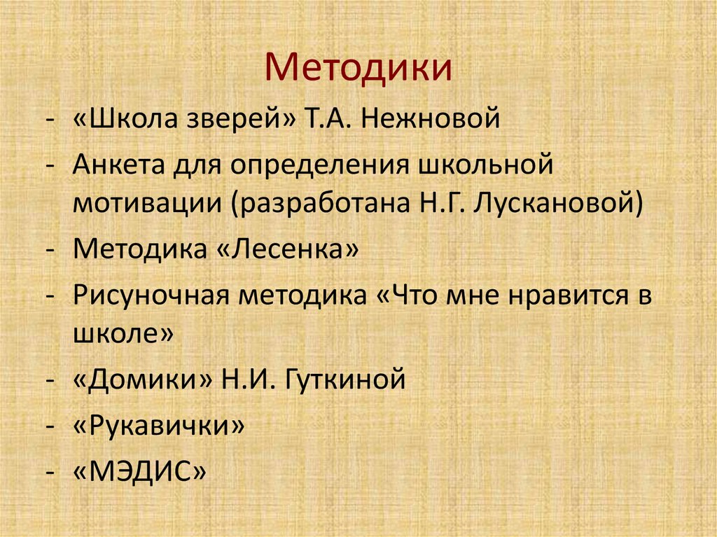 Методики