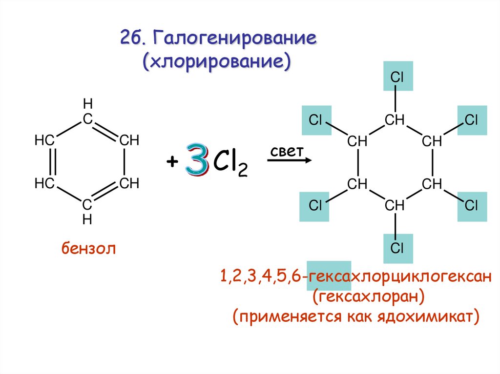 Галогенирование на свету. 1 2 3 4 5 6 Гексахлорциклогексан изомеры. Бензол гексахлорциклогексан. Бензол + CL. Галогенирование бензола.