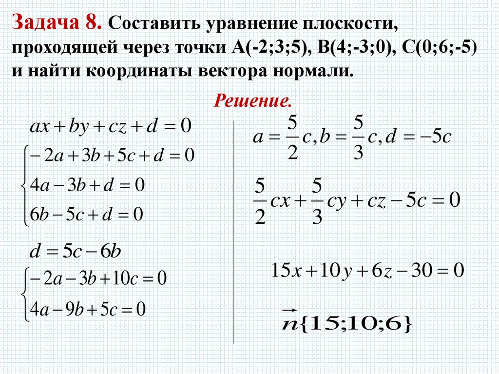 Составить уравнение проходящей через 2 точки. Уравнение плоскости по 3 точкам. Составление уравнения плоскости. Составьте уравнение плоскости проходящей через точки. Уравнение плоскости через точку.