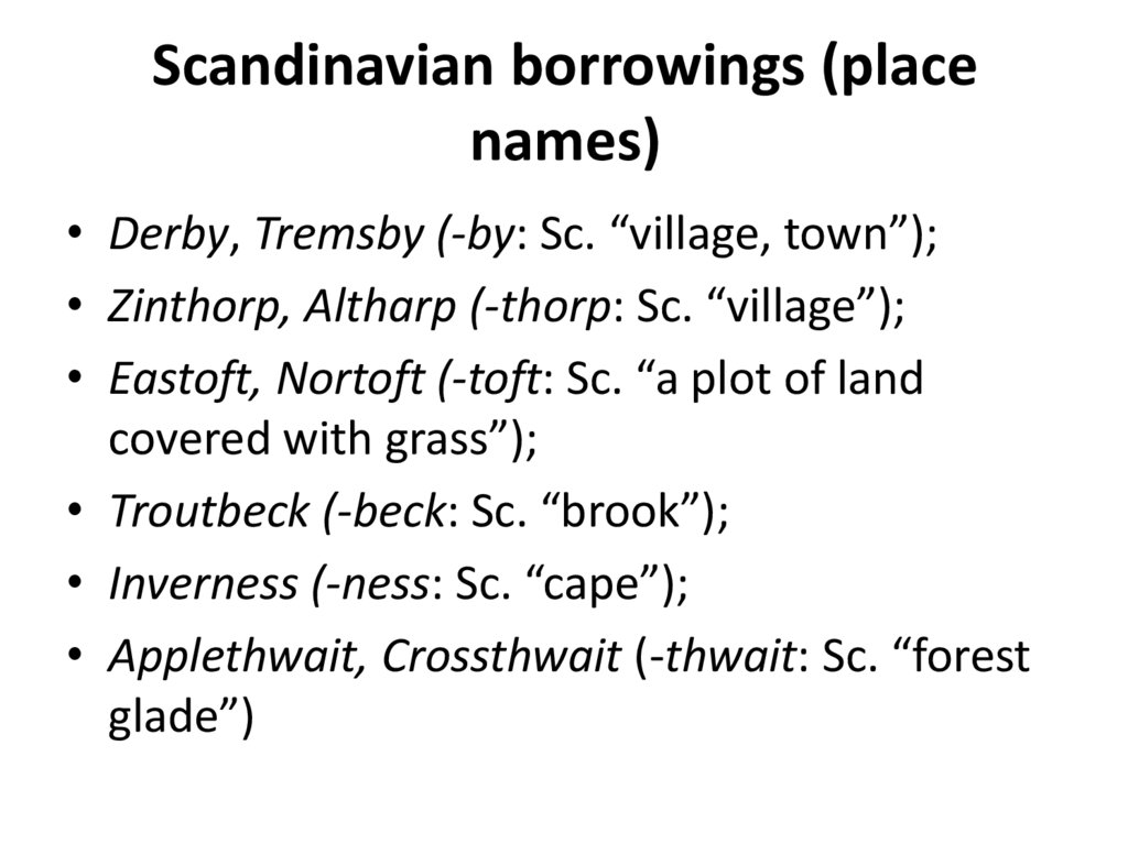 Scandinavian borrowings (place names)