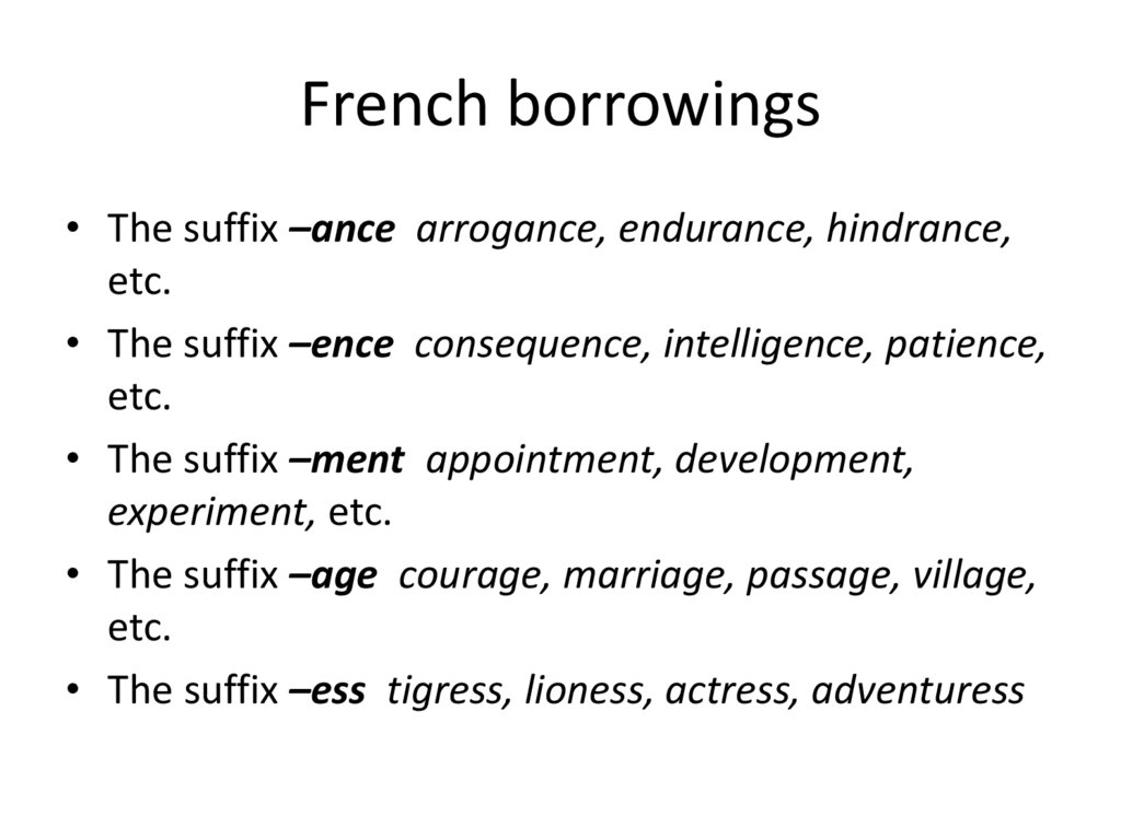 French borrowings