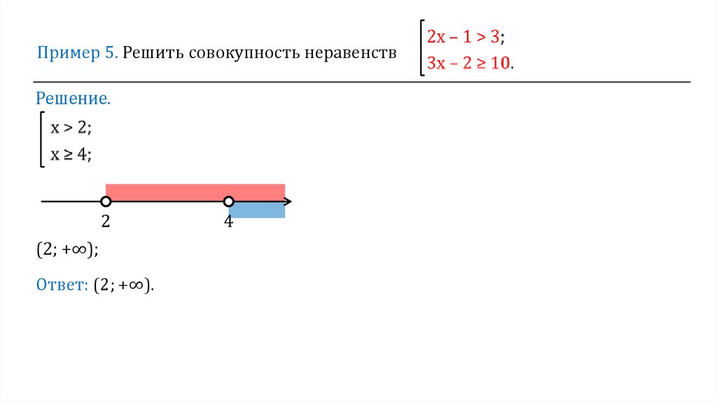 Реши неравенство x 2 5. Решение системы и совокупности неравенств. Системы и совокупности уравнений и неравенств