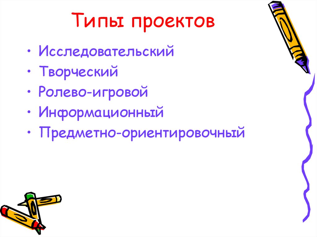 Типы проектов