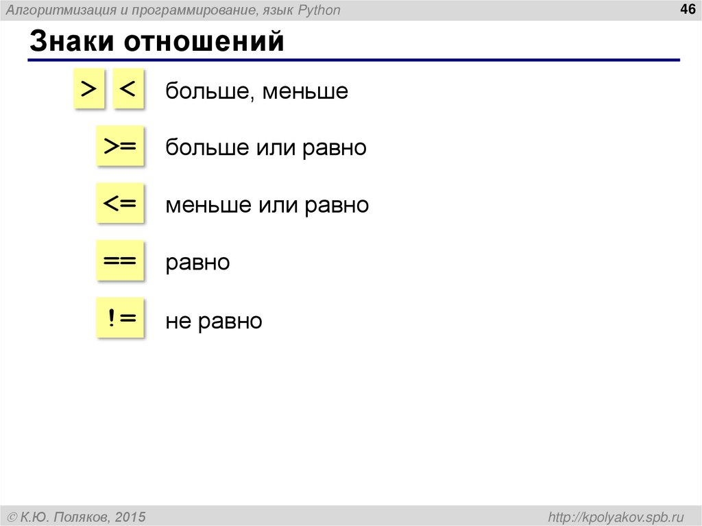 Знаки отношений