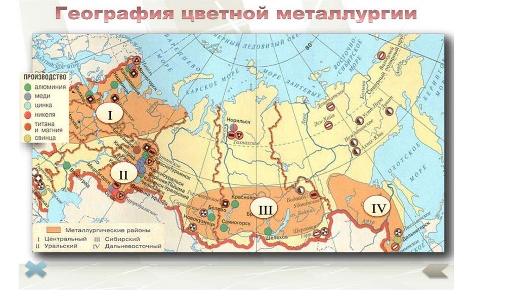 Цветная металлургия россии презентация