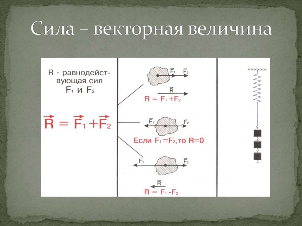 Сила – векторная величина