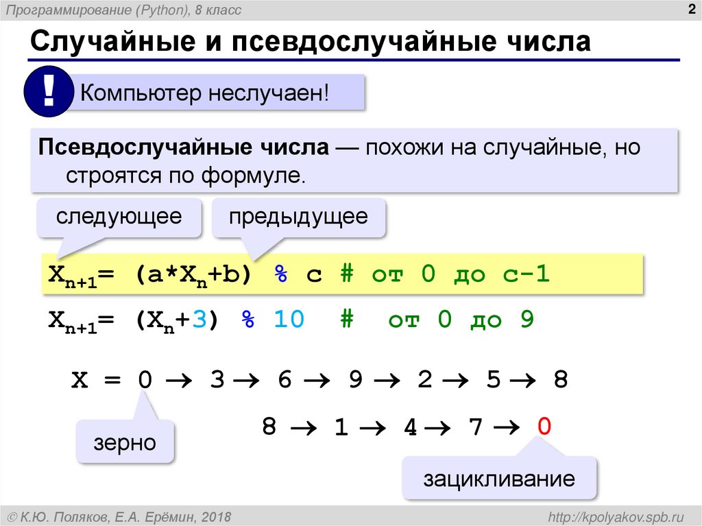 Случайные числа python презентация